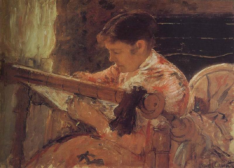 Mary Cassatt Mary is weaving oil painting image